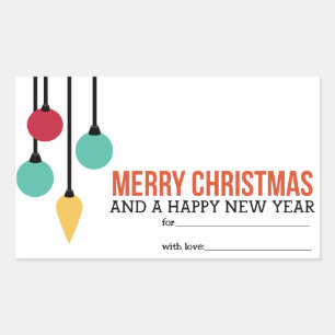 Christmas Ornaments Rectangular Sticker