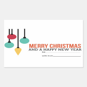 Christmas Ornaments Rectangular Sticker