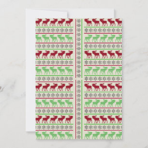CHRISTMAS ORNAMENTS REINDEER  INVITATION