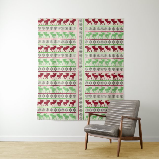 CHRISTMAS ORNAMENTS REINDEER  TAPESTRY (In Situ)
