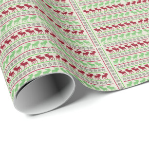 CHRISTMAS ORNAMENTS REINDEER WRAPPING PAPER