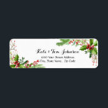 Christmas Ornaments Return Address Label<br><div class="desc">Spread cheer with this lovely personalised return address label,  featuring a cute illustration of watercolor Christmas ornament borders set on a white background.  Click the "Customise" button to add your own name,  change the font style,  font colour and font size.</div>