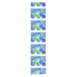 Christmas ornaments short table runner