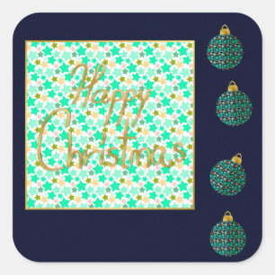Christmas Ornaments Square Sticker