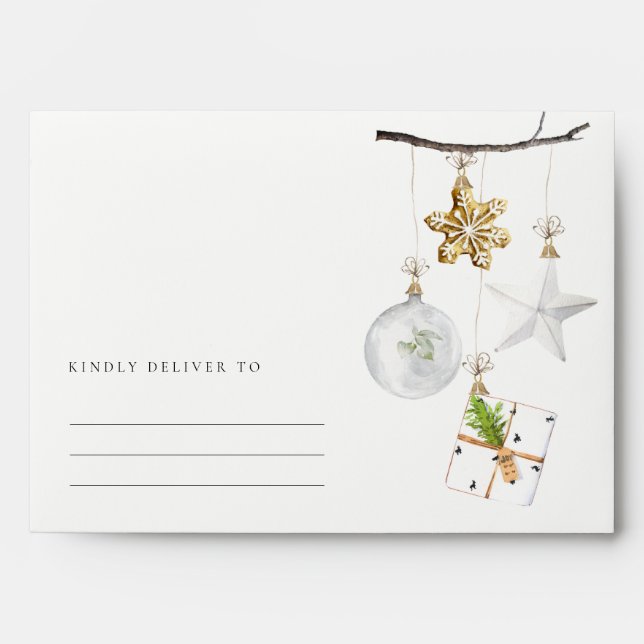 Christmas Ornaments Star Cookie Chime Very Merry Envelope (Front)