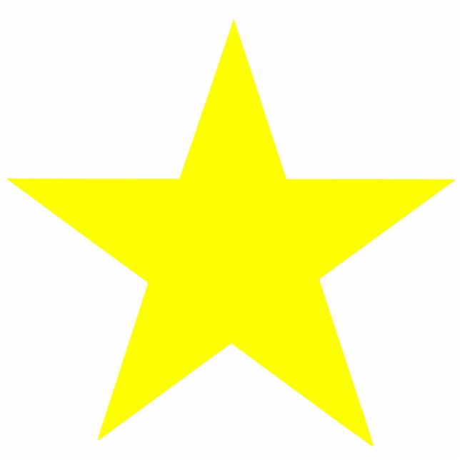 Christmas Ornaments Star Yellow Photo Sculpture Decoration (Front)