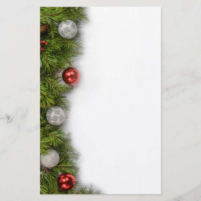 Christmas Ornaments Stationery (Front)