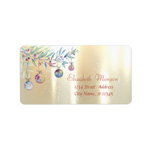 Christmas Ornaments,Tree Branch,Gold  Label