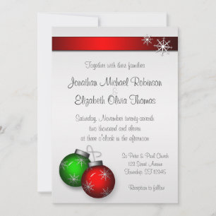 Christmas Ornaments Wedding Invitations