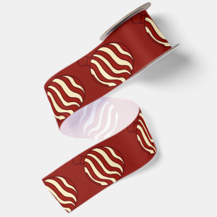 Christmas ornaments with 2 colours satin ribbon
