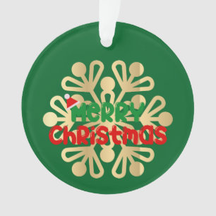 Christmas, ornaments with snowflake 02