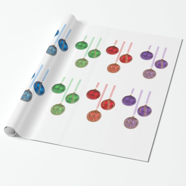 Christmas ornaments wrapping paper. paper (Unrolled)