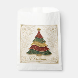 Christmas Ornate Gold Enamel Tree Favour Bags