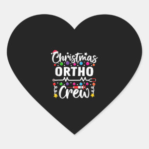Christmas Ortho Crew Nurse Doctor Tech Orthopaedic Heart Sticker