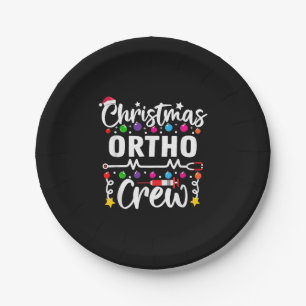 Christmas Ortho Crew Nurse Doctor Tech Orthopaedic Paper Plate