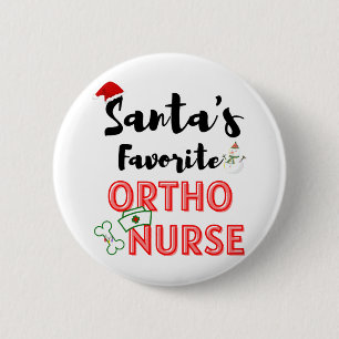 Christmas Orthopaedic Nurse 6 Cm Round Badge
