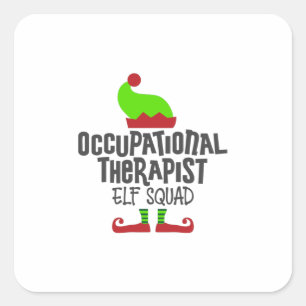 Christmas OT elf Occupational therapist Square Sticker