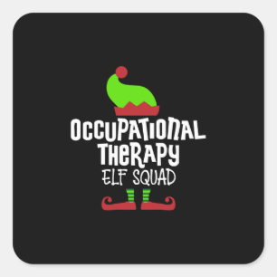 Christmas OT elf Occupational therapy Square Sticker