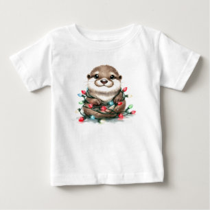 Christmas Otter Baby T-Shirt