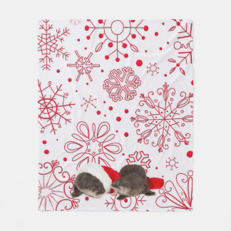 Christmas otter Fleece Blanket, Medium