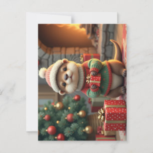 Christmas Otter Postcard
