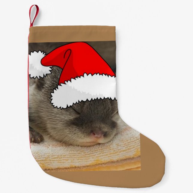 Christmas Otter Small Christmas Stocking (Front)