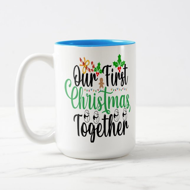Christmas Our First Christmas Together Mugs  (Left)