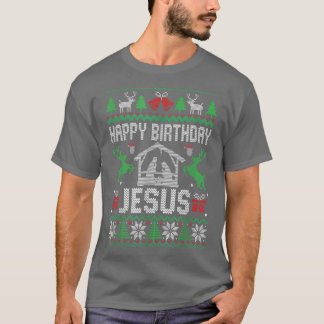 Christmas Outfit Happy Birthday Holiday Ugly T-Shirt