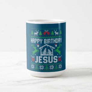 Christmas Outfit Happy Birthday Jesus Holiday Ugly Coffee Mug