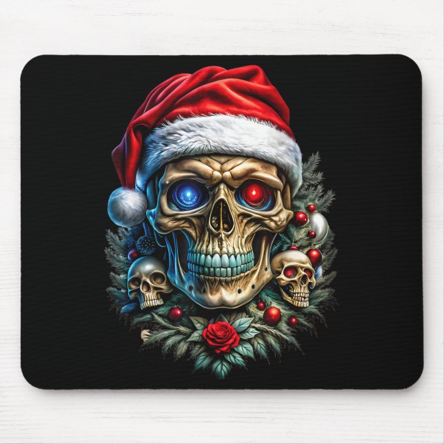 Christmas Outfit Skull Christmas Death Heavy Xmas  Mouse Mat (Front)