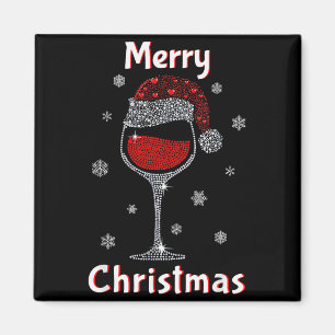 Christmas Outfit Women Wine Gl Funny Christmas  Magnet