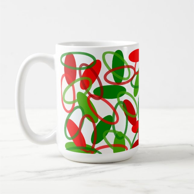 Christmas Ovals  Coffee Mug (Left)