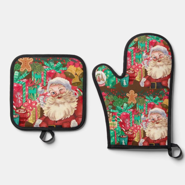 christmas oven mitt & pot holder set (Front)