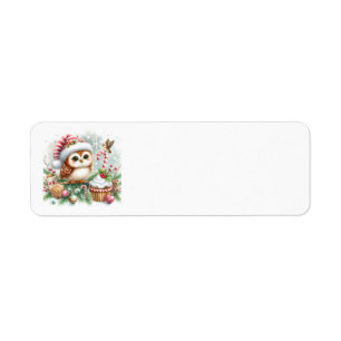 Christmas Owl Address Labels