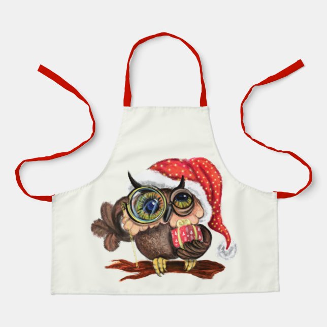 Christmas Owl Apron (Front)