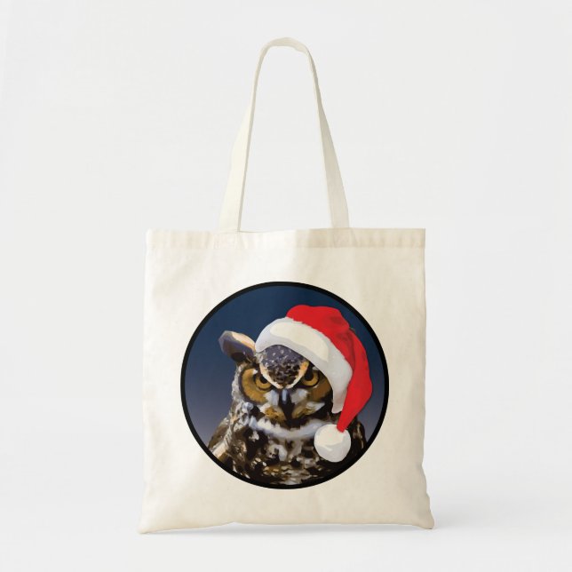 Christmas Owl - Budget Tote Bag (Front)