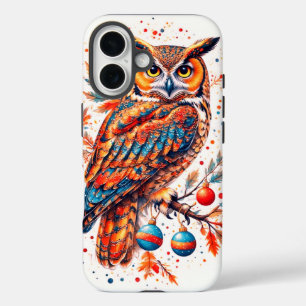 Christmas Owl iPhone 16 Case