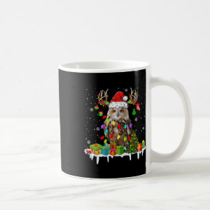 Christmas Owl Cute Christmas Lights Reindeer Santa Coffee Mug