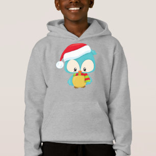 Christmas Owl, Cute Owl, Santa Hat, Scarf, Xmas