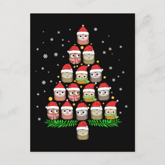 Christmas Owl Gifts Girls Christmas Tree Gift Owl Postcard