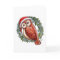 Christmas Owl in a Santa Hat