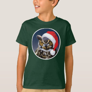 Christmas Owl - Kids' Basic Hanes T-Shirt
