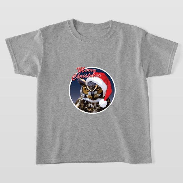 Christmas Owl - Kids' Basic T-Shirt (Laydown)