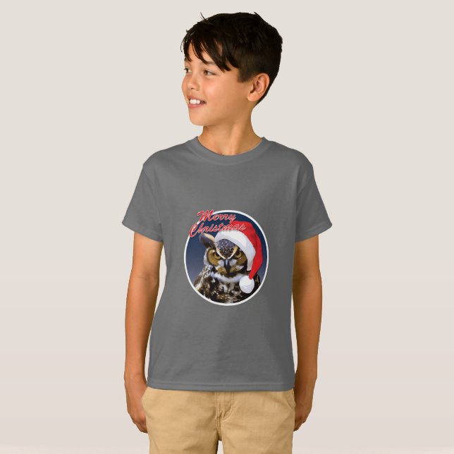 Christmas Owl - Kids' Basic T-Shirt (Front Full)