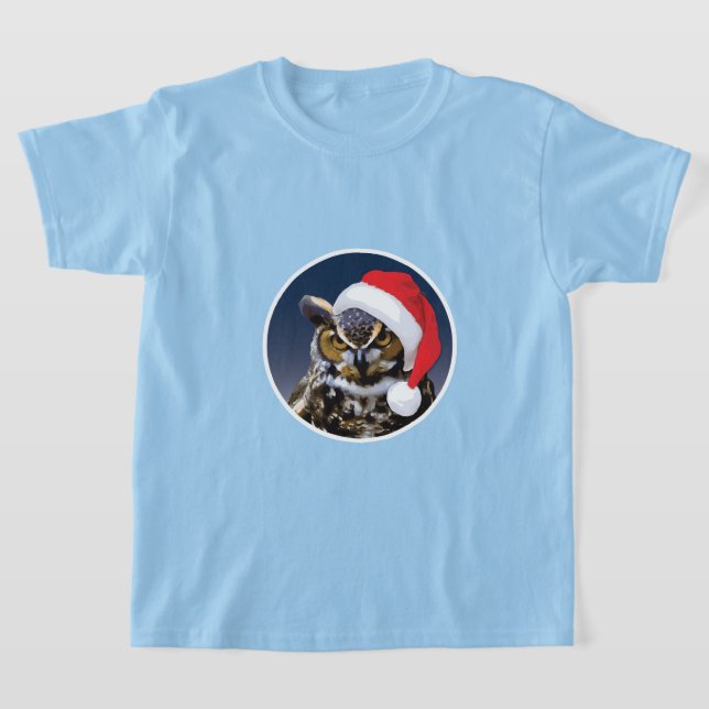 Christmas Owl - Kids' Basic T-Shirt (Laydown)