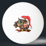 Christmas Owl Ping Pong Ball<br><div class="desc">Christmas Ping Pong Balls with Cute Baby Owl In Christmas Hat and Gift Bird Painting Funny Table Tennis Balls - or Choose / Add Your Unique Text / Name / Colour - Make Your Special Ping Pong Ball Gift - Resize and move or remove / add elements - image /...</div>