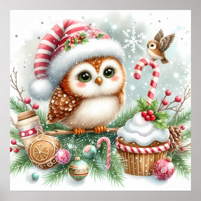 Christmas Owl Poster (Front)