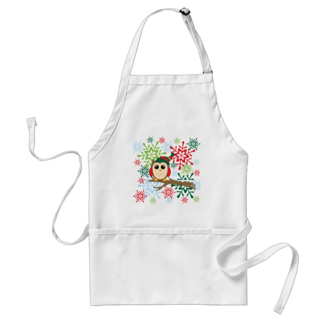Christmas owl standard apron (Front)