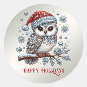 Christmas Owl Sticker