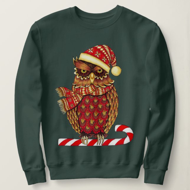 Christmas Owl Sweatshirt (Design Front)